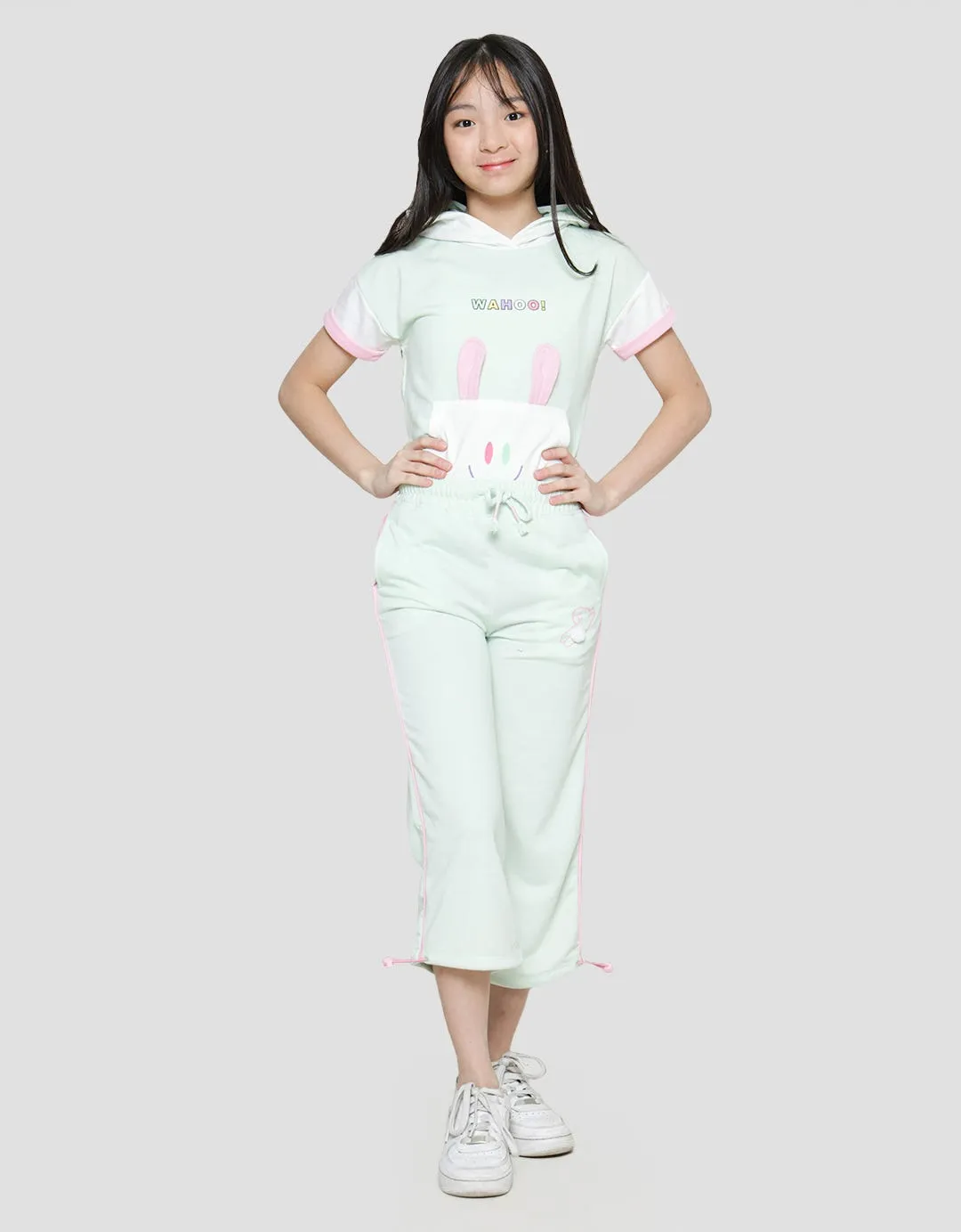Aero Celana Panjang Wide Leg Piping Stopper Bawah Anak Perempuan