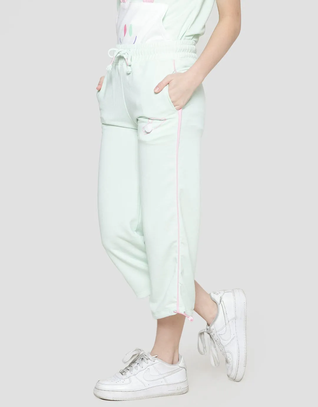 Aero Celana Panjang Wide Leg Piping Stopper Bawah Anak Perempuan