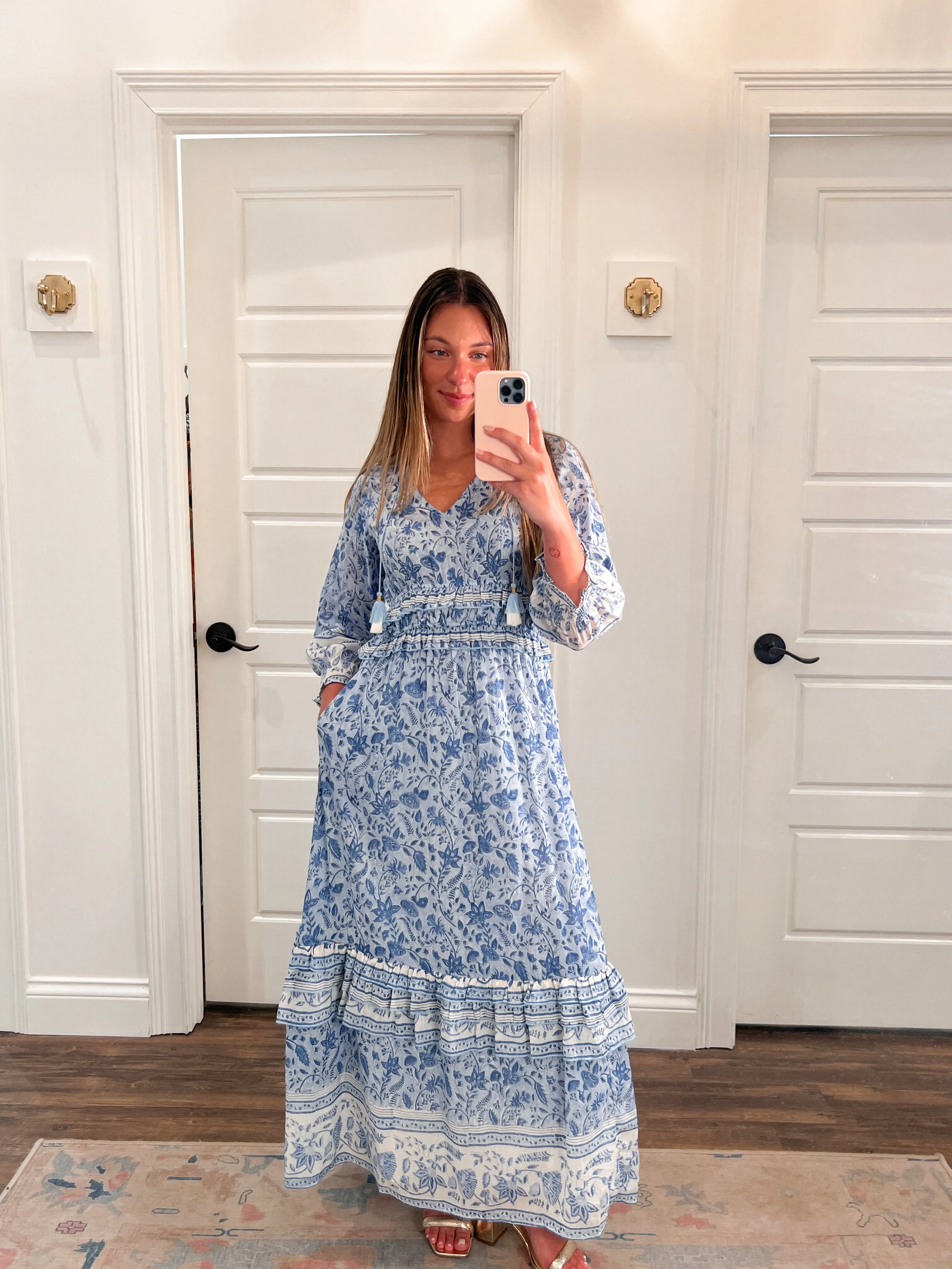 Alessia Blue Printed Maxi