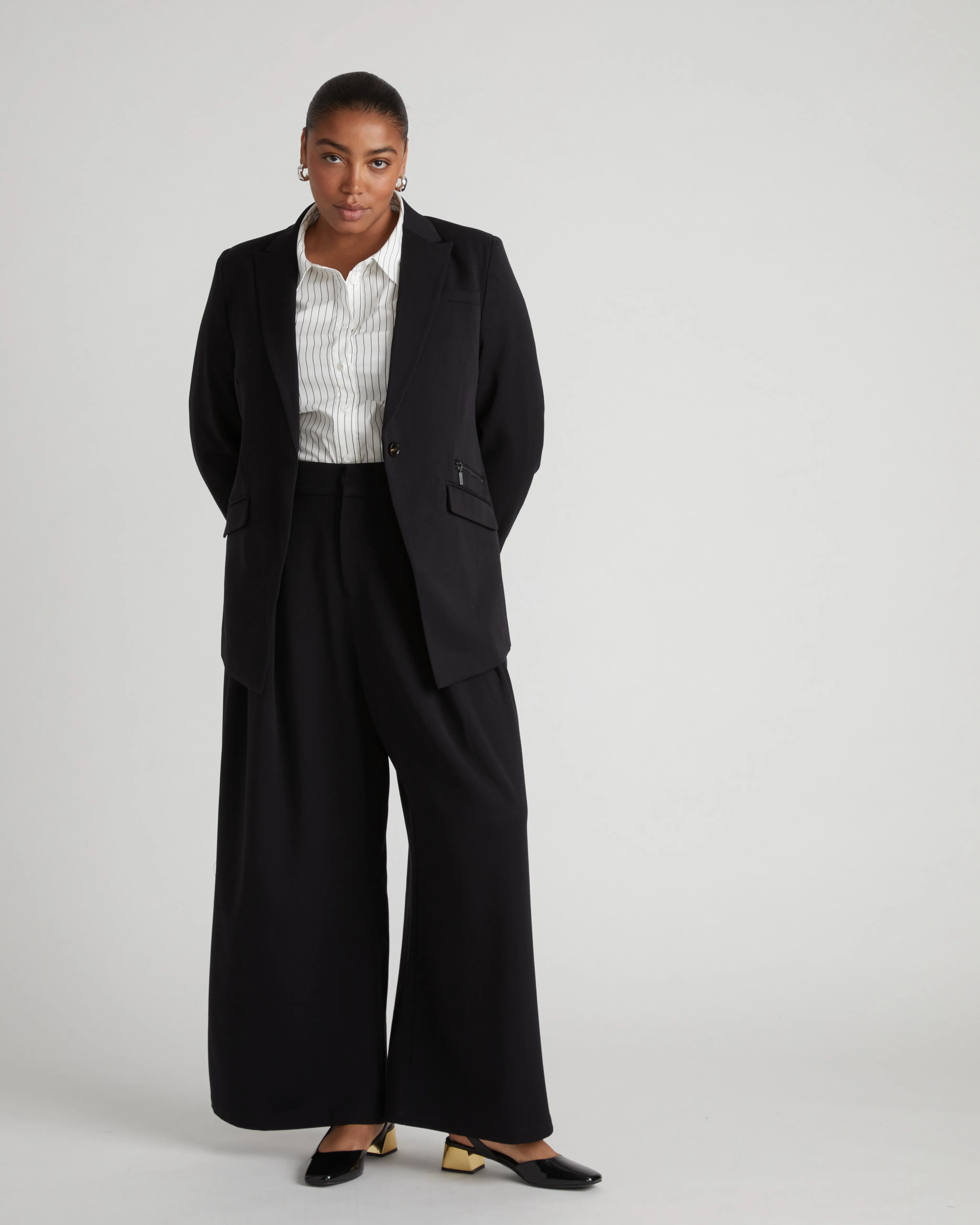 All Day Palais Wide Leg Pants - Black