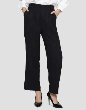 Anyday Celana Panjang Texture Solid Color Wanita
