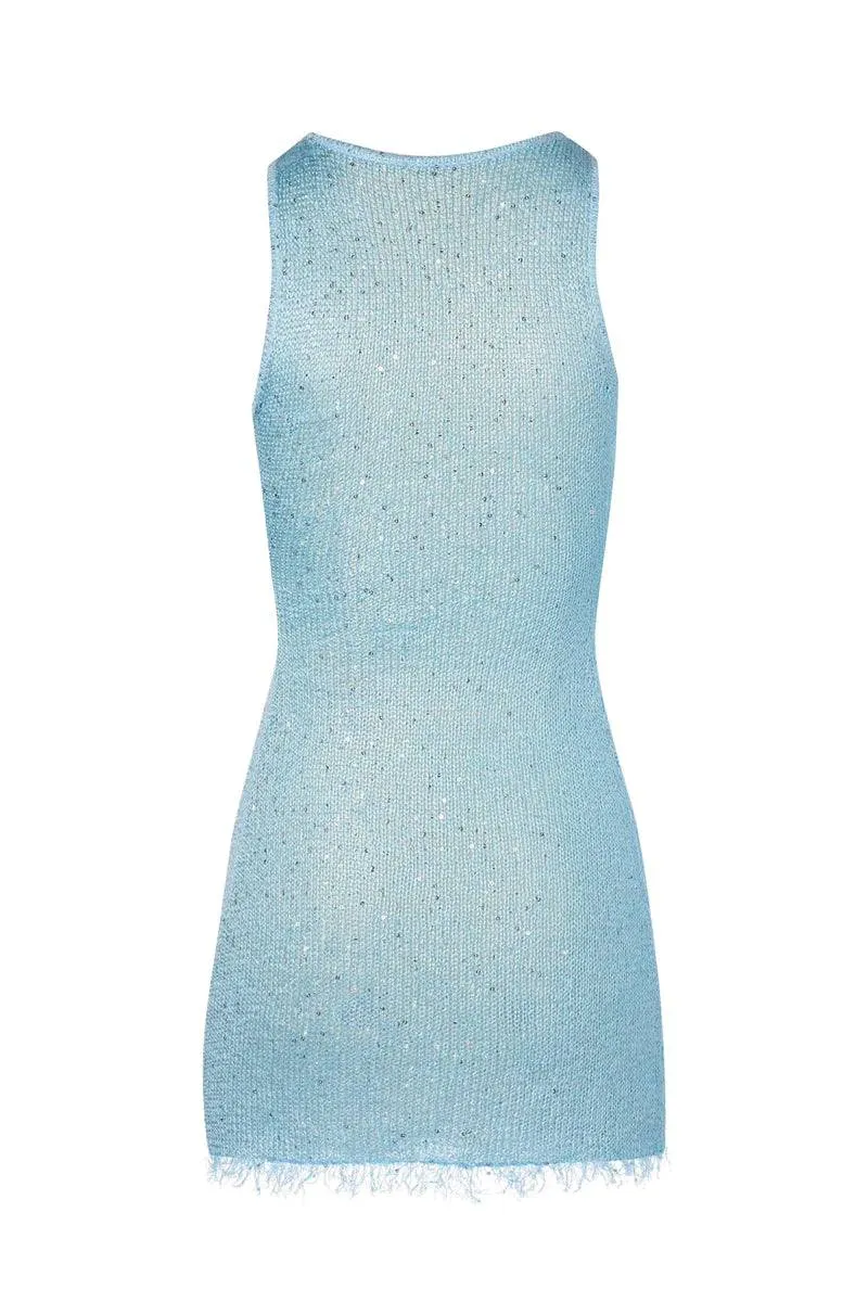 Asta Resort - Natalia Mini Dress in Baia Blue Sequin