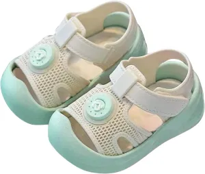 Baby First Walking Sandals Lightweight Closed Toe Non Slip Platform Summer Outdoor Sneakers for Infant Boys Girls