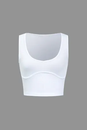 Basic Solid Crop Tank Top