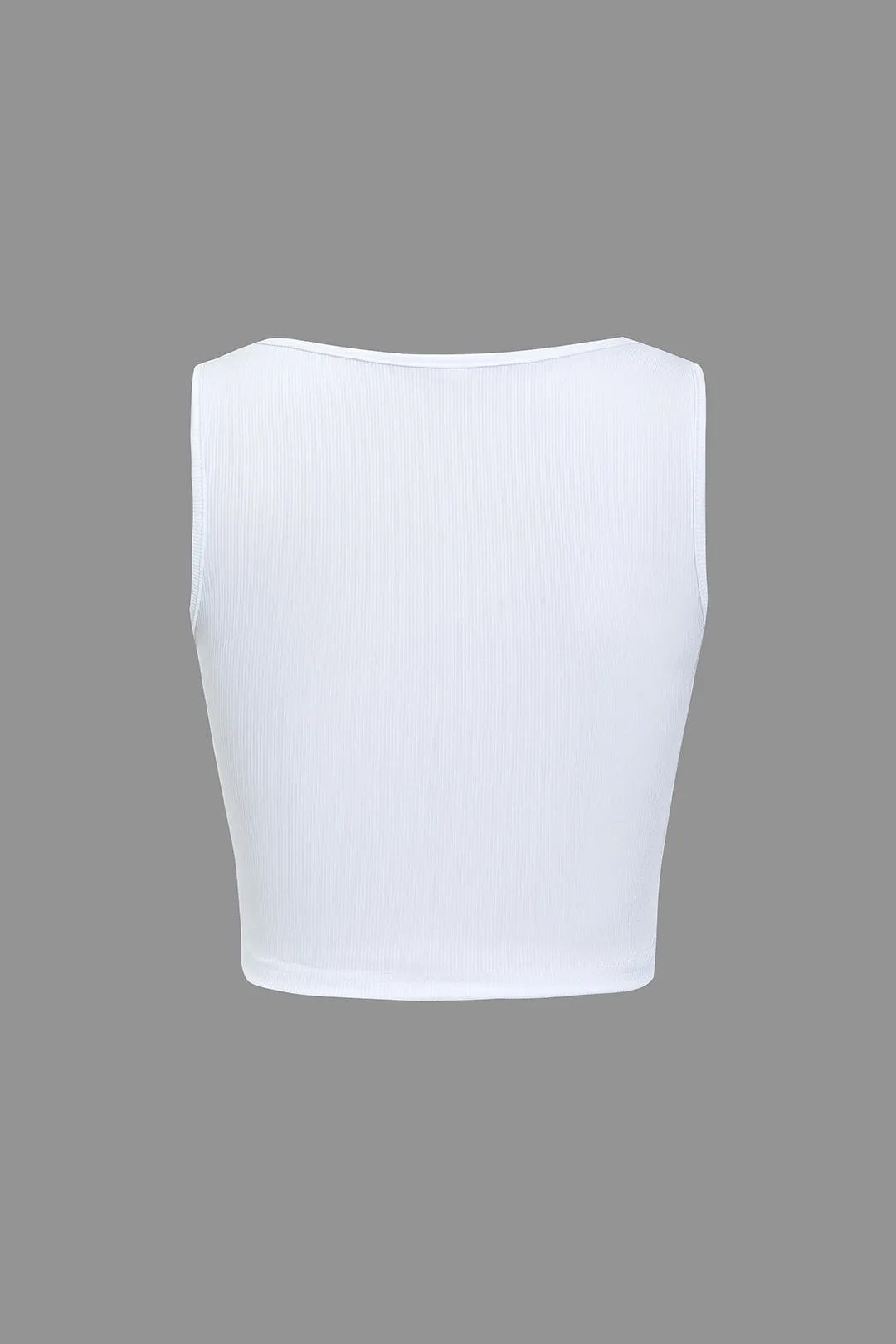 Basic Solid Crop Tank Top