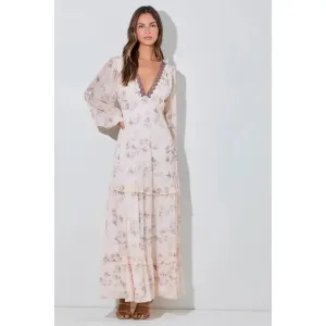 Beyond Time Floral Long Sleeve Maxi Dress