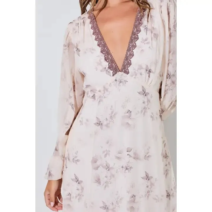 Beyond Time Floral Long Sleeve Maxi Dress