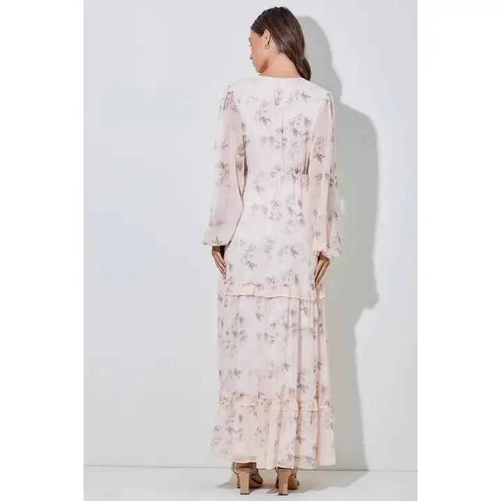 Beyond Time Floral Long Sleeve Maxi Dress