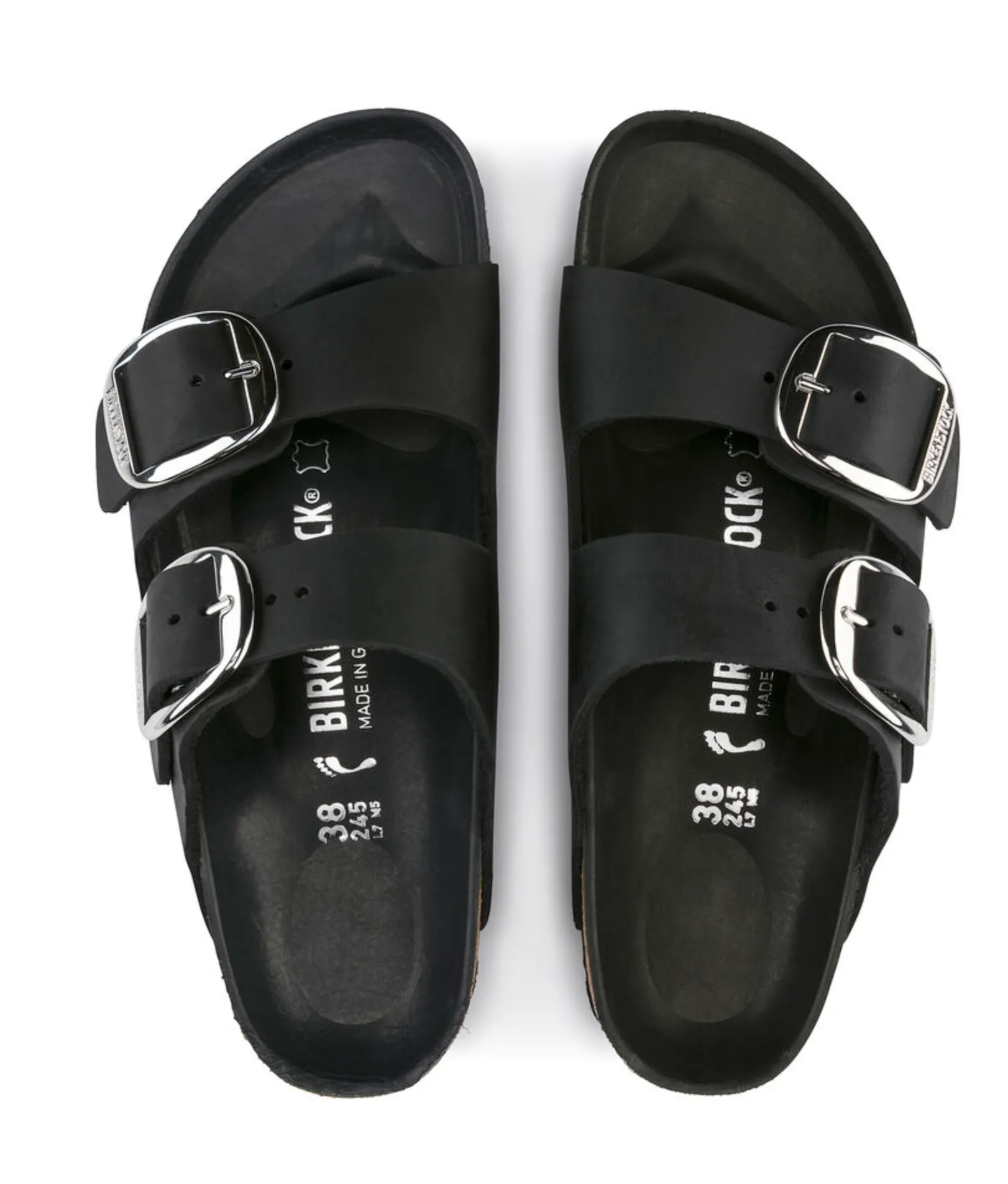 Birkenstocks Arizona Big Buckle - Oiled Leather (Black)