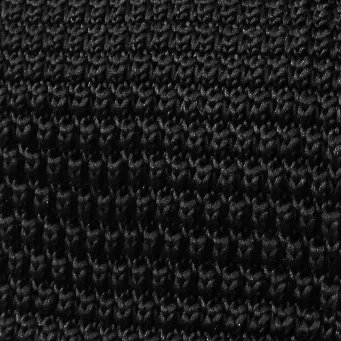 Black Pointed Knitted Tie