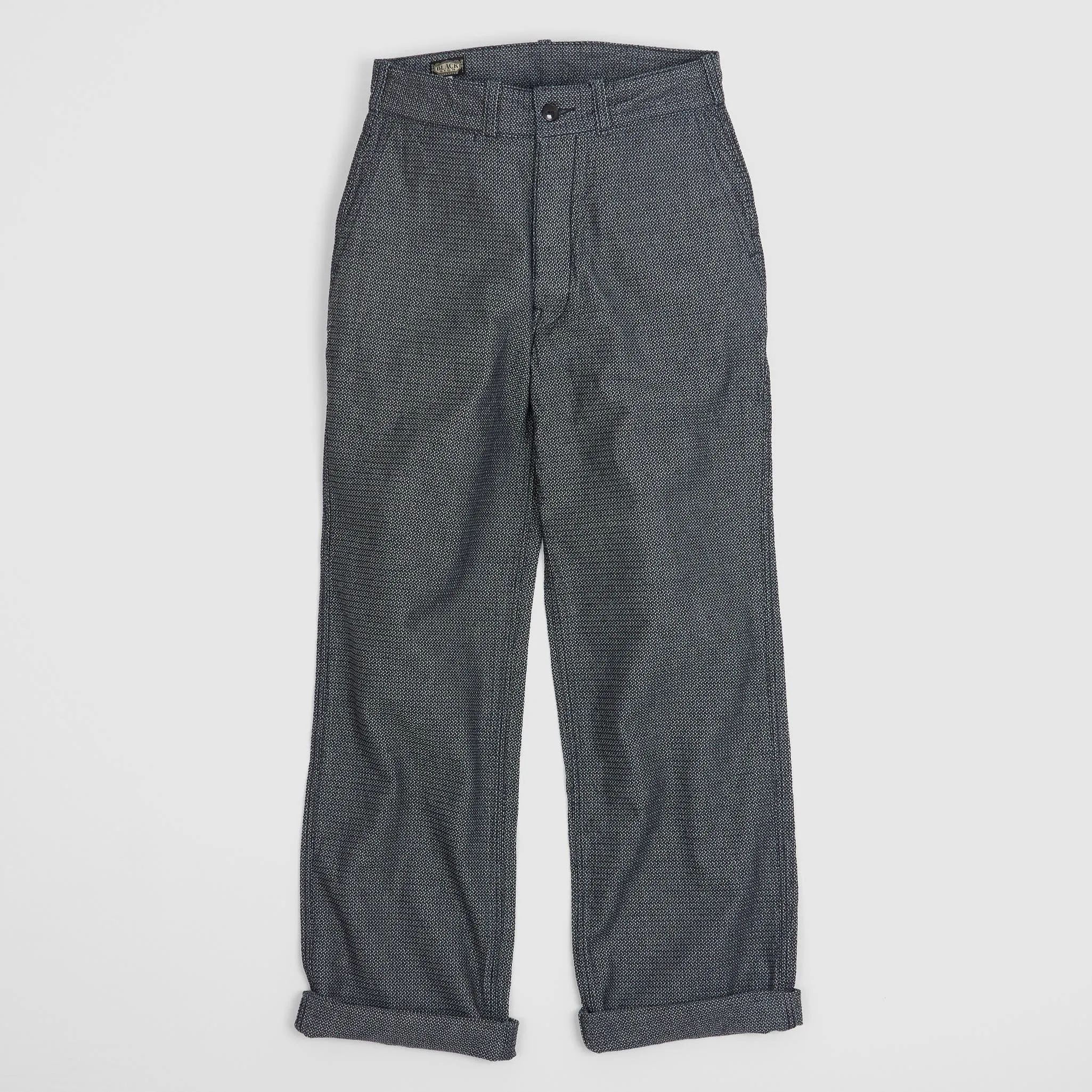Black Sign Wide Sashiko Chino Trousers