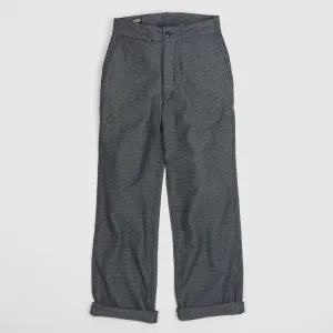 Black Sign Wide Sashiko Chino Trousers