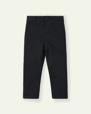 Black Straight Fit Chinos