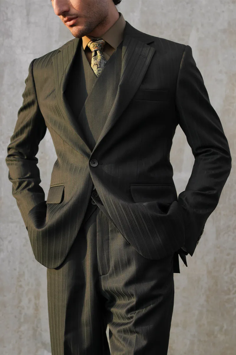 Bottle Green Single Breasted Suit
