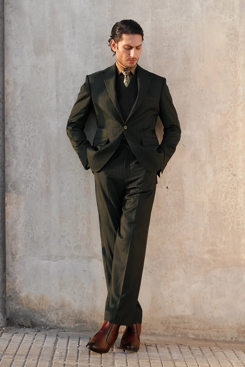 Bottle Green Single Breasted Suit