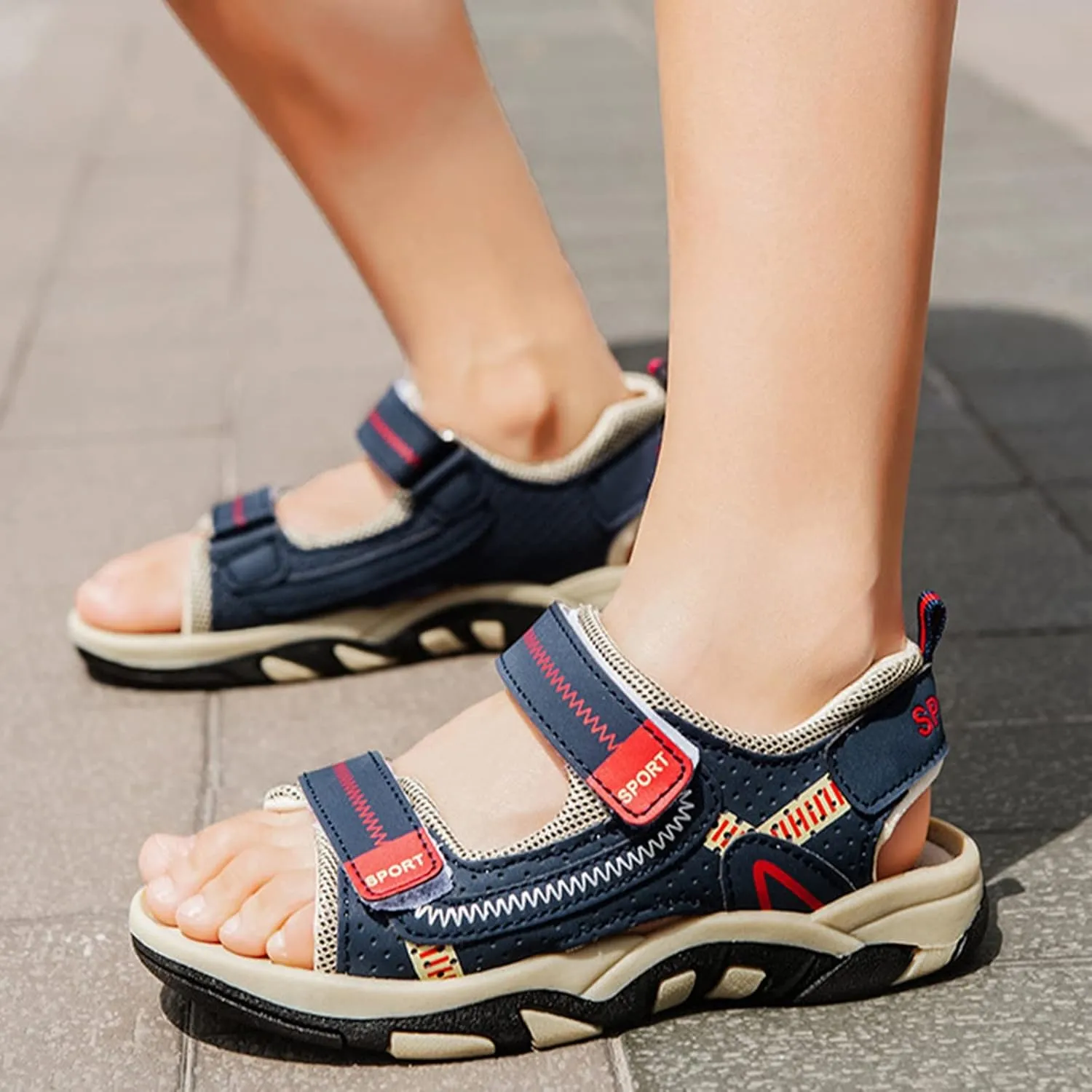 Boys Sport Sandals Open Toe Outdoor Hiking Athletic Walking Shoes for 2025 Kids Fashion Slippers Boys Sneakers