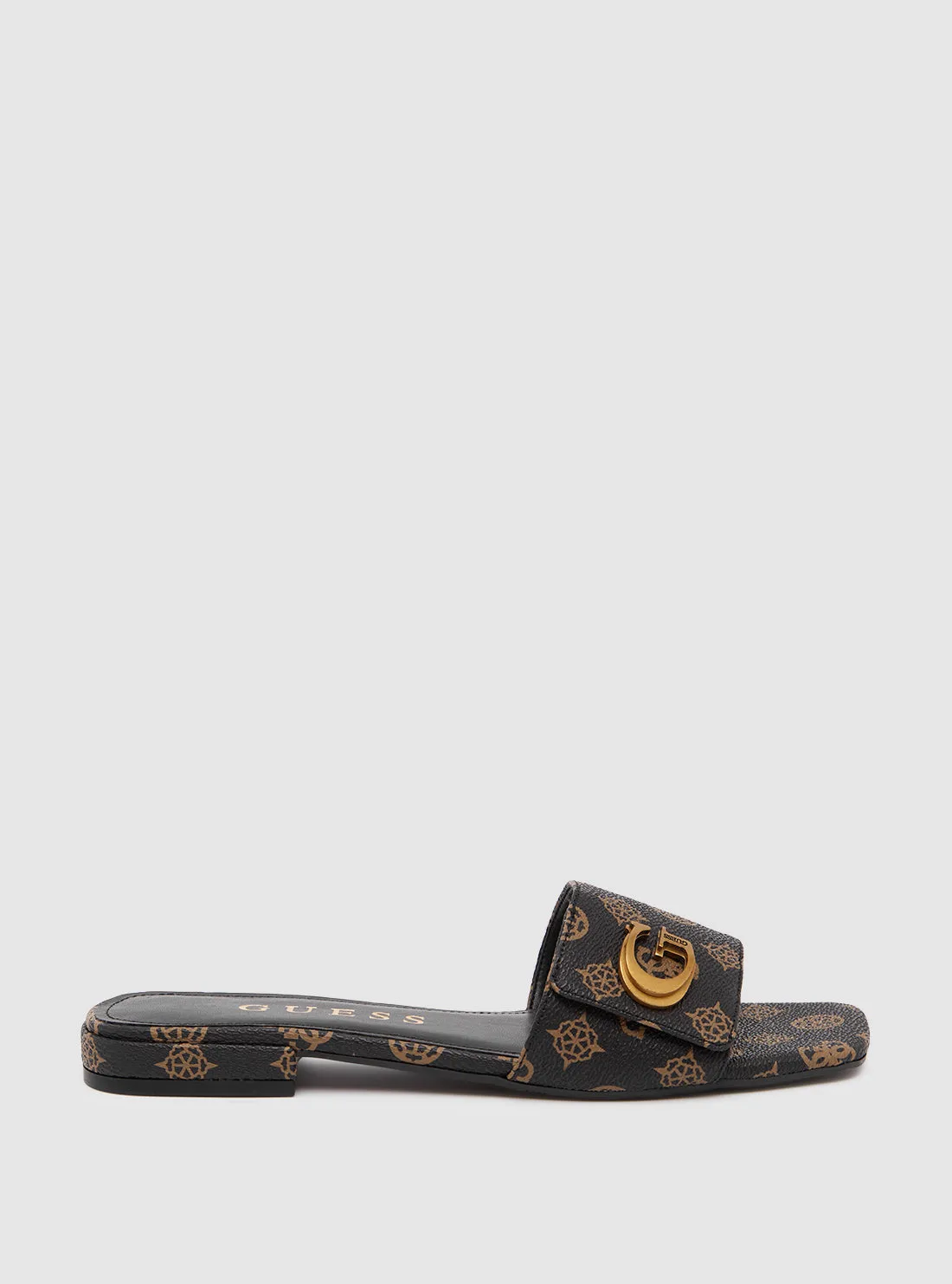 Brown Logo Toco Sandals