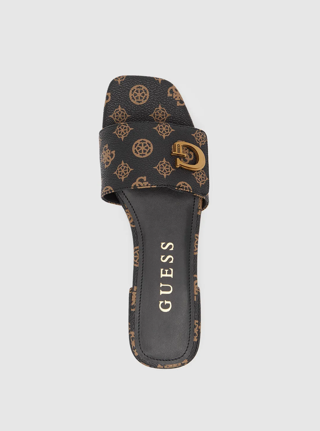 Brown Logo Toco Sandals