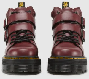 BRYONY CHERRY RED POLISHED SMOOTH PLATFORM BOOT