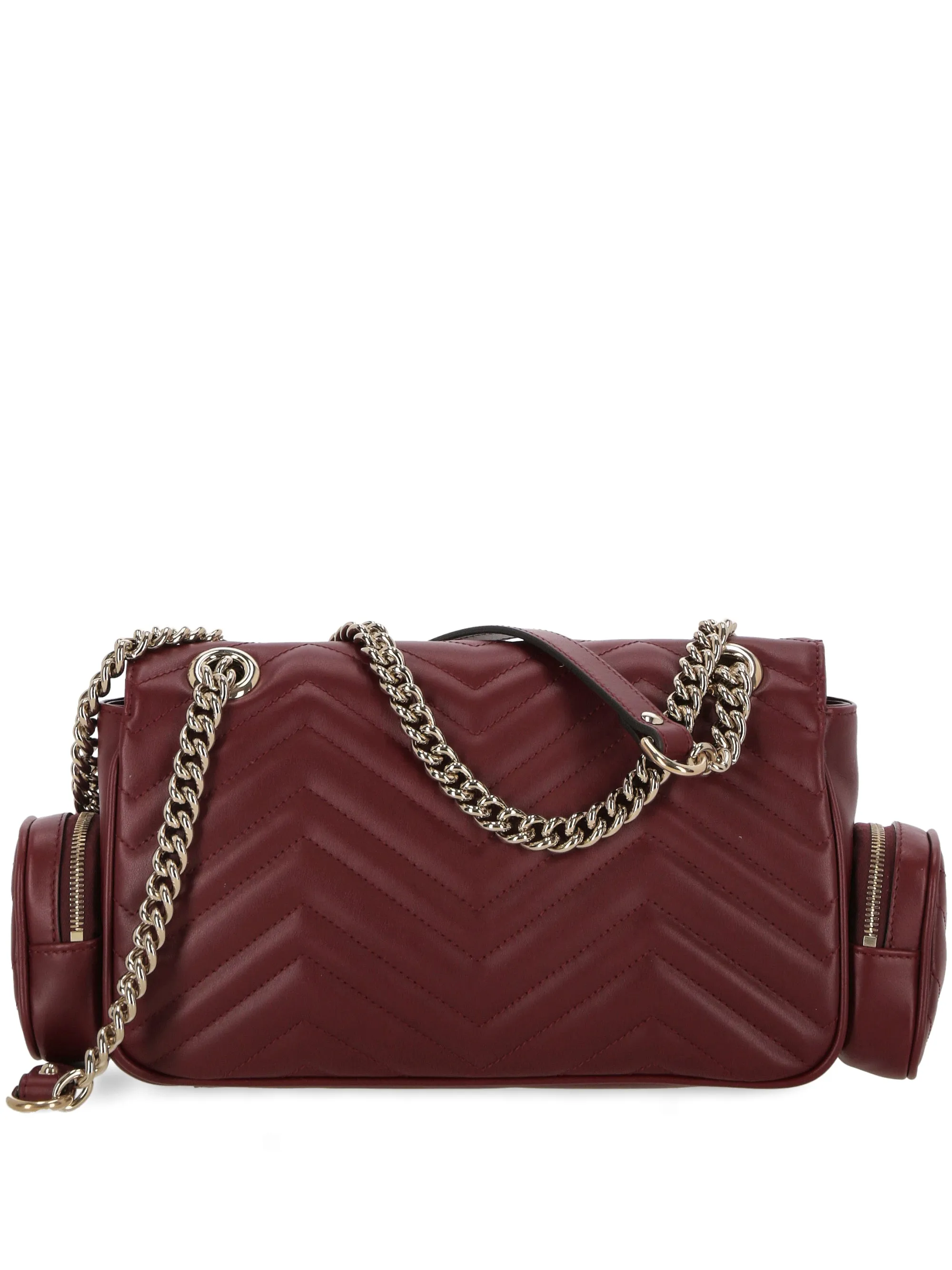 Cardinal Red Chevron Quilted Shoulder Bag