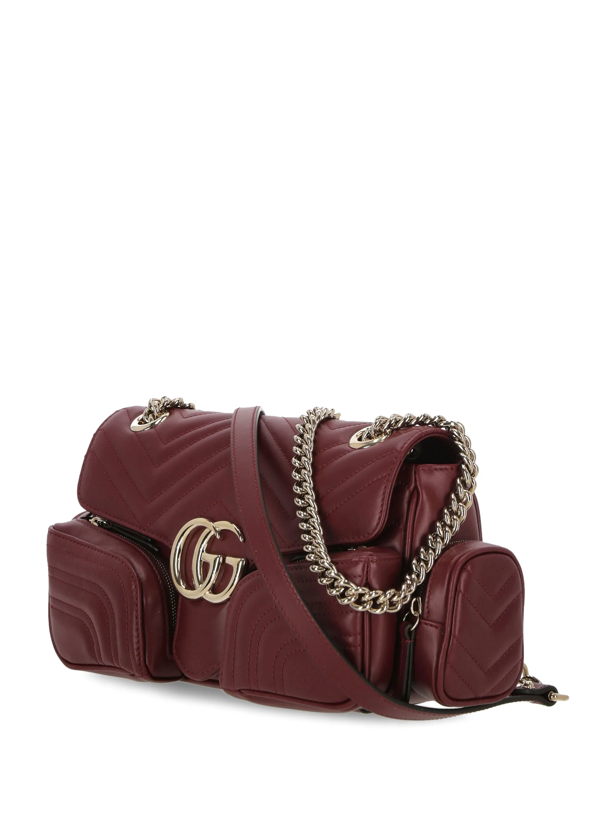 Cardinal Red Chevron Quilted Shoulder Bag