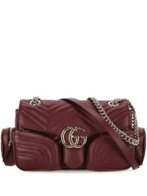 Cardinal Red Chevron Quilted Shoulder Bag