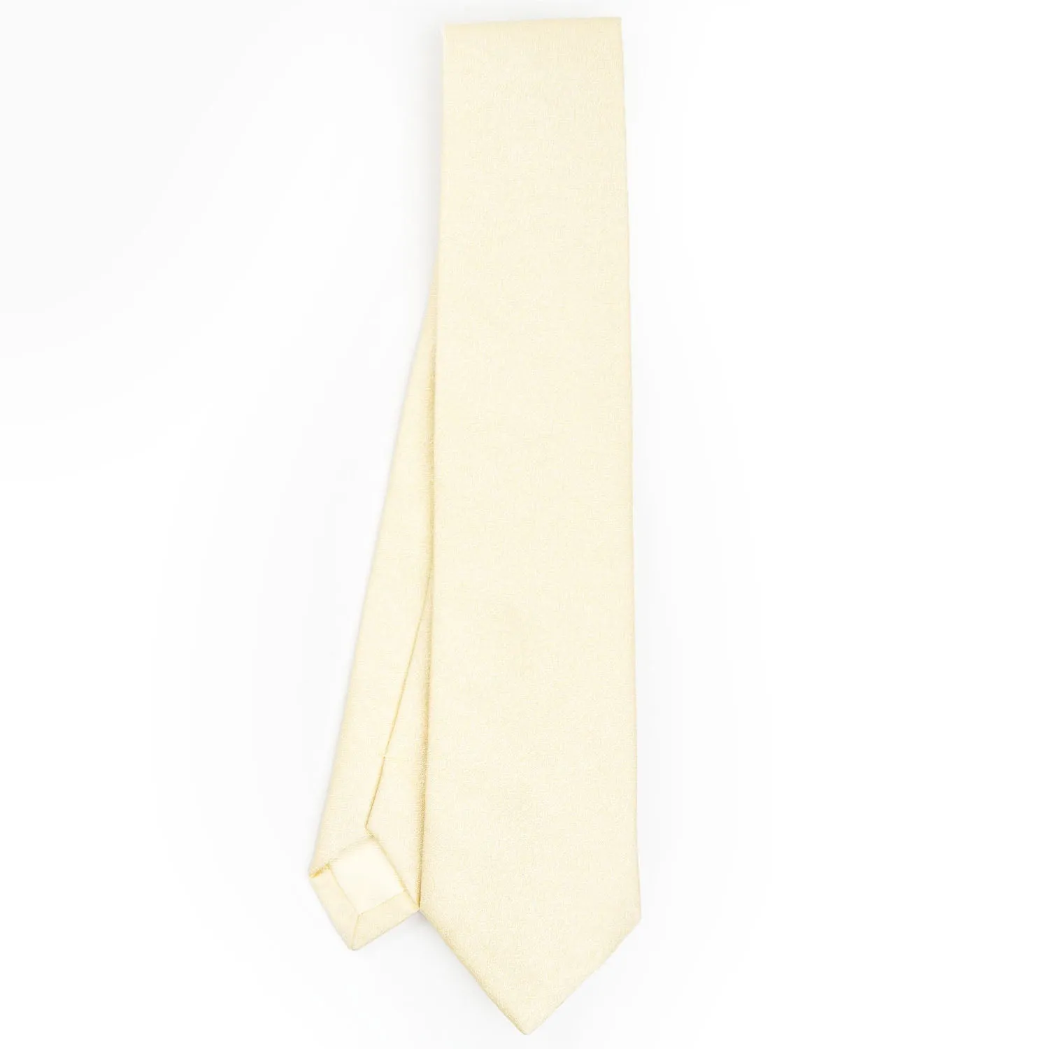 CEREMONIAL LIGHT YELLOW SILK SATIN TIE