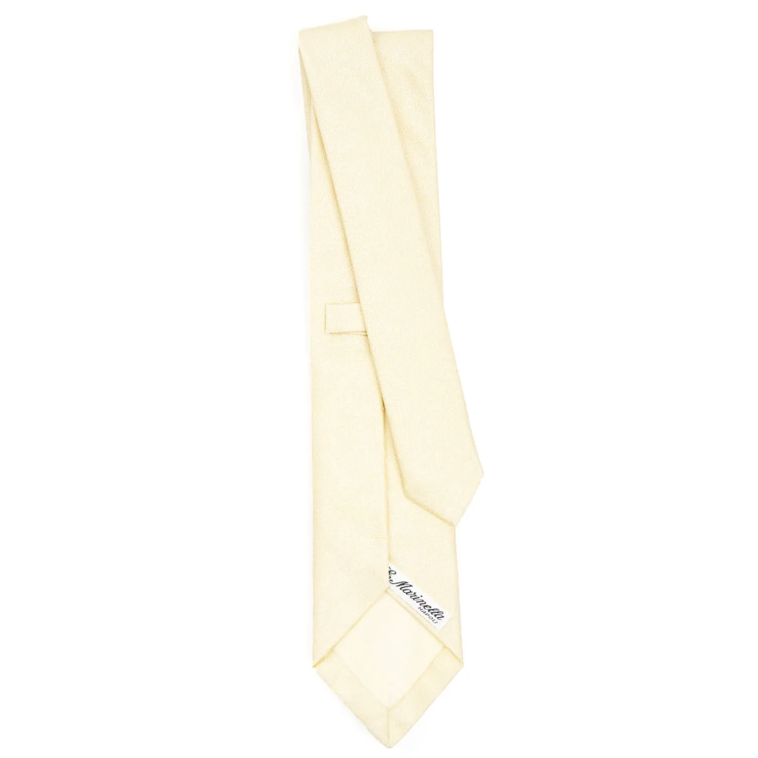 CEREMONIAL LIGHT YELLOW SILK SATIN TIE