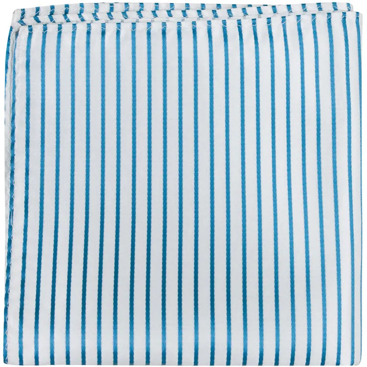 CL24 - White with Teal Stripes - Standard Width