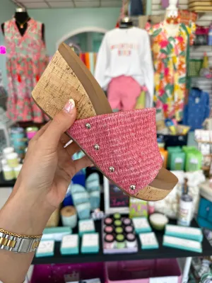 Corkys Summer Lovin' Pink Wedge
