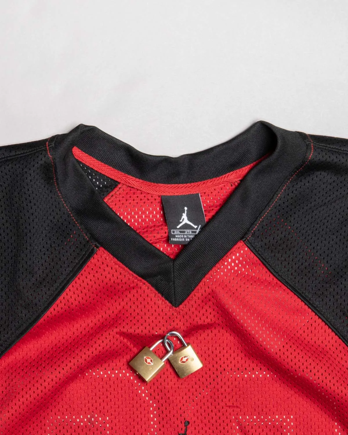 Customised Padlock Red NBA Air Jordan Jersey