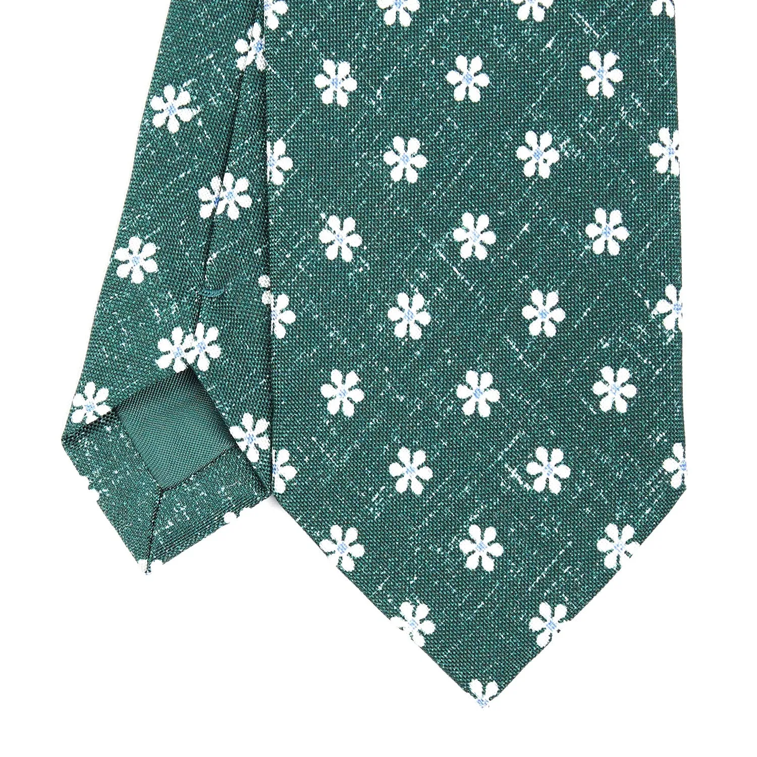DARK GREEN SARTORIAL COTTON AND SILK TIE