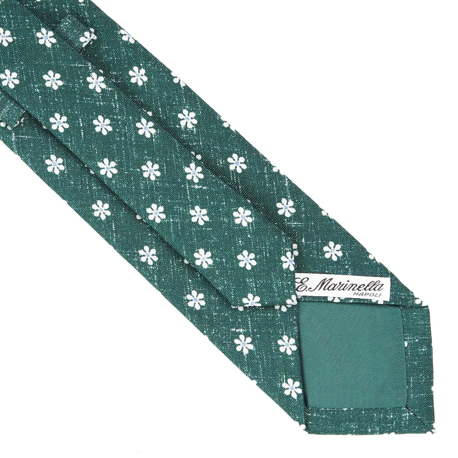 DARK GREEN SARTORIAL COTTON AND SILK TIE