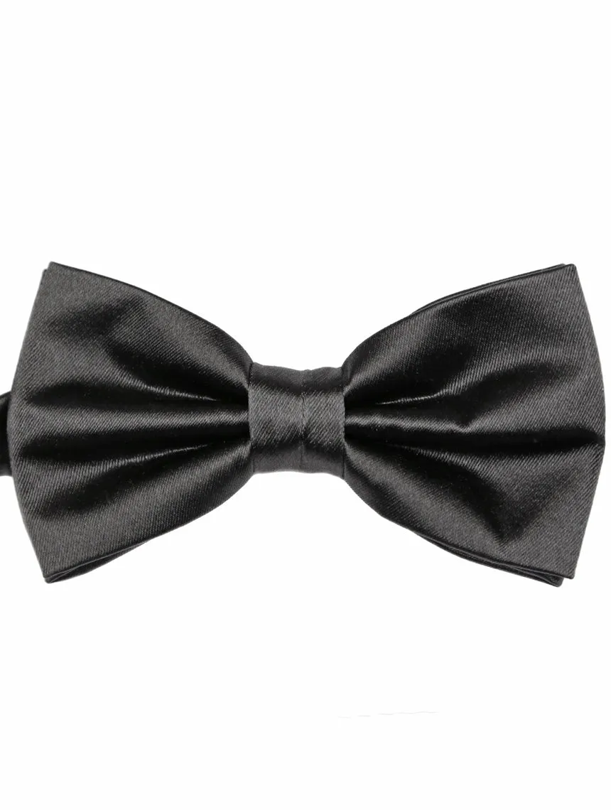 DÉCLIC Classic Plain Bow Tie - Charcoal