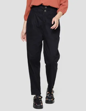 Details Celana Panjang High Waist Fit Paper Bag Wanita