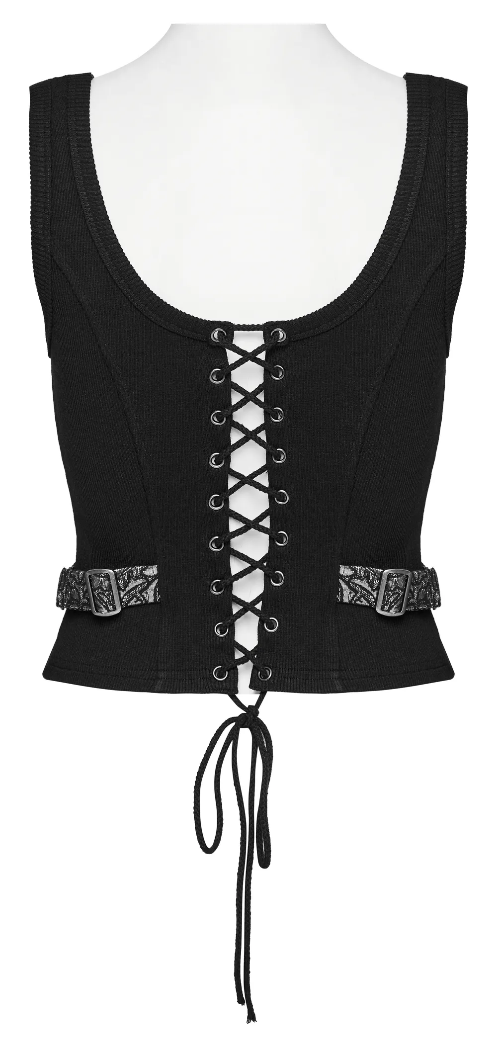 Edgy Steampunk Zippered Jacquard Waistcoat for Women