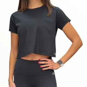 Essential Cropped Tee - Black