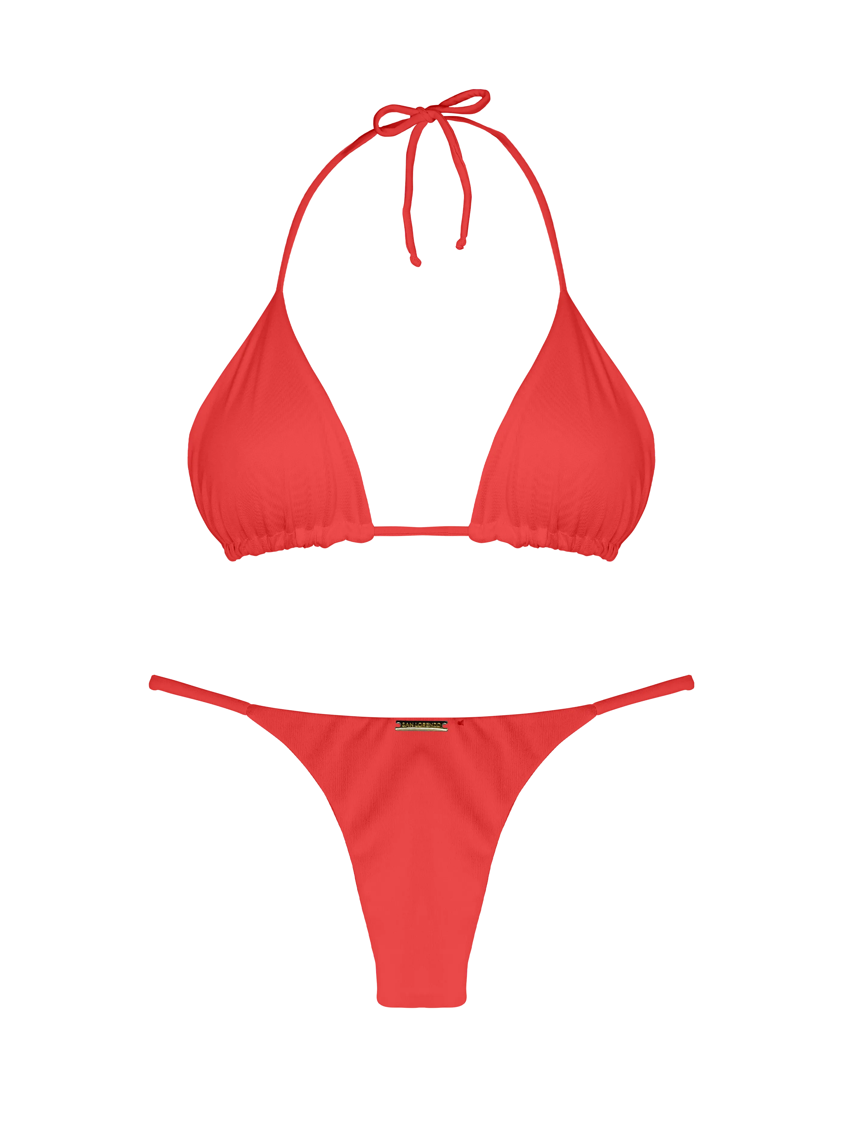 Essential Solids Sunset Blaze Thin Brief Bikini Bottom