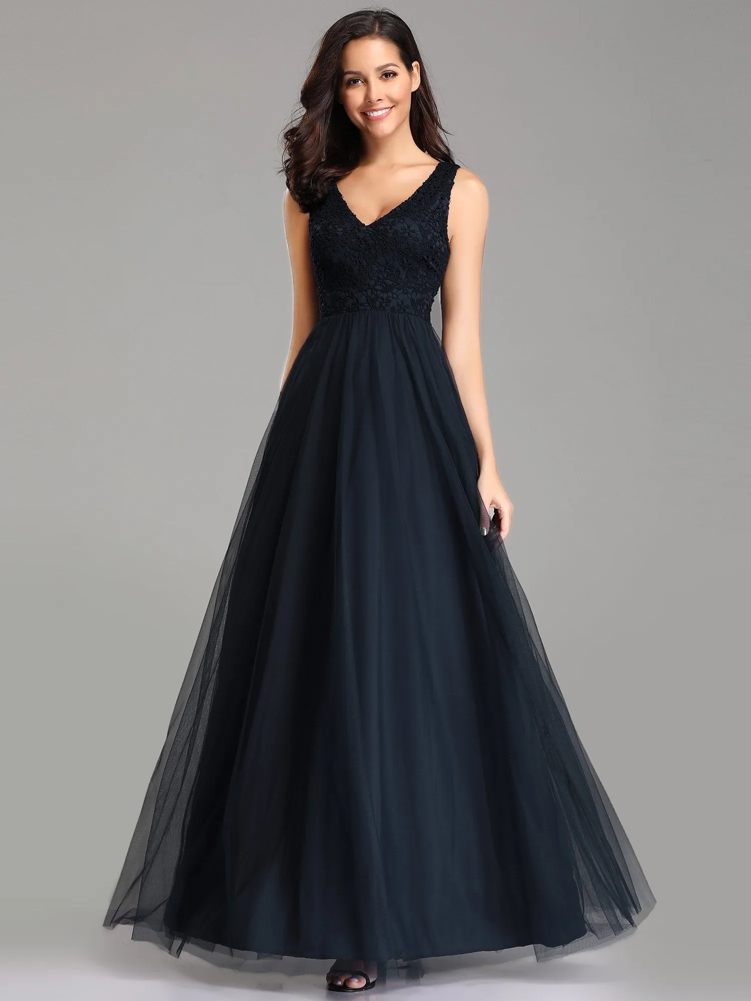 Ever-Pretty Sleeveless Floral Lace Print Evening Dresses for Women EZ07644