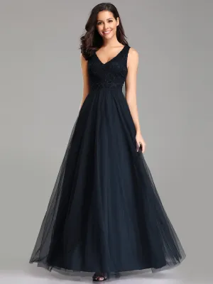 Ever-Pretty Sleeveless Floral Lace Print Evening Dresses for Women EZ07644