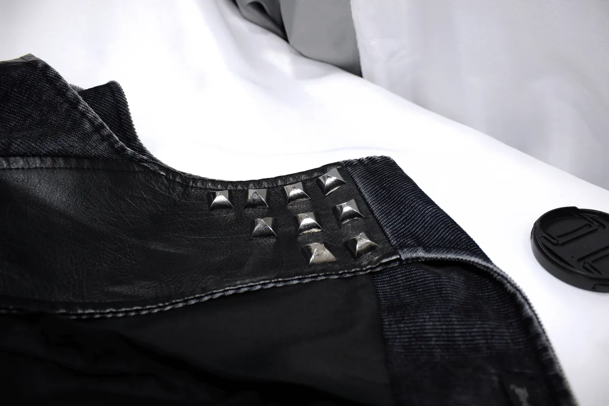 Faux Leather Waistcoats With Pockets / Punk Style Vest with Buckles / Vintage Vest for Men