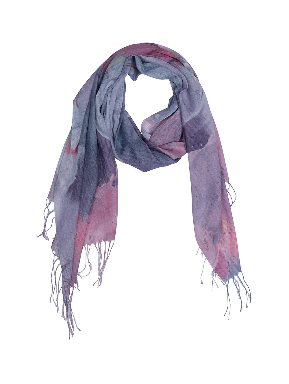 Fringe Print Scarf