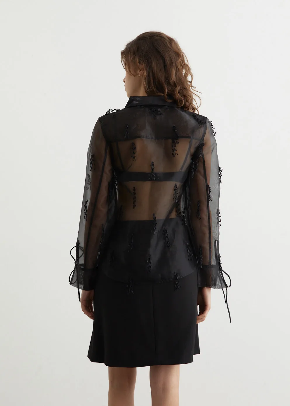 Fringed Organza Shirt