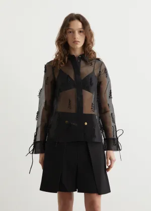 Fringed Organza Shirt