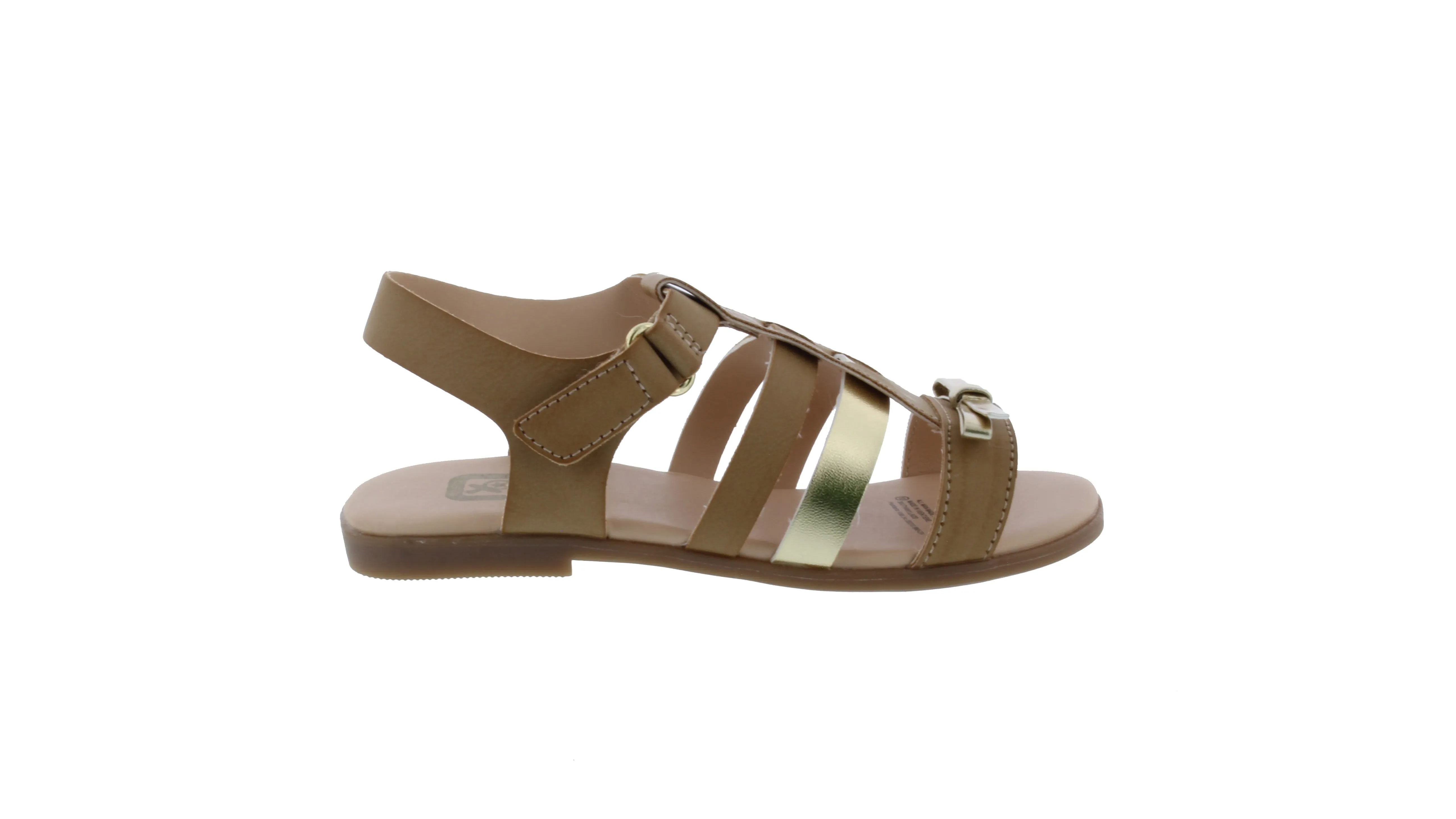 Girls Two Tone Bow Sandal