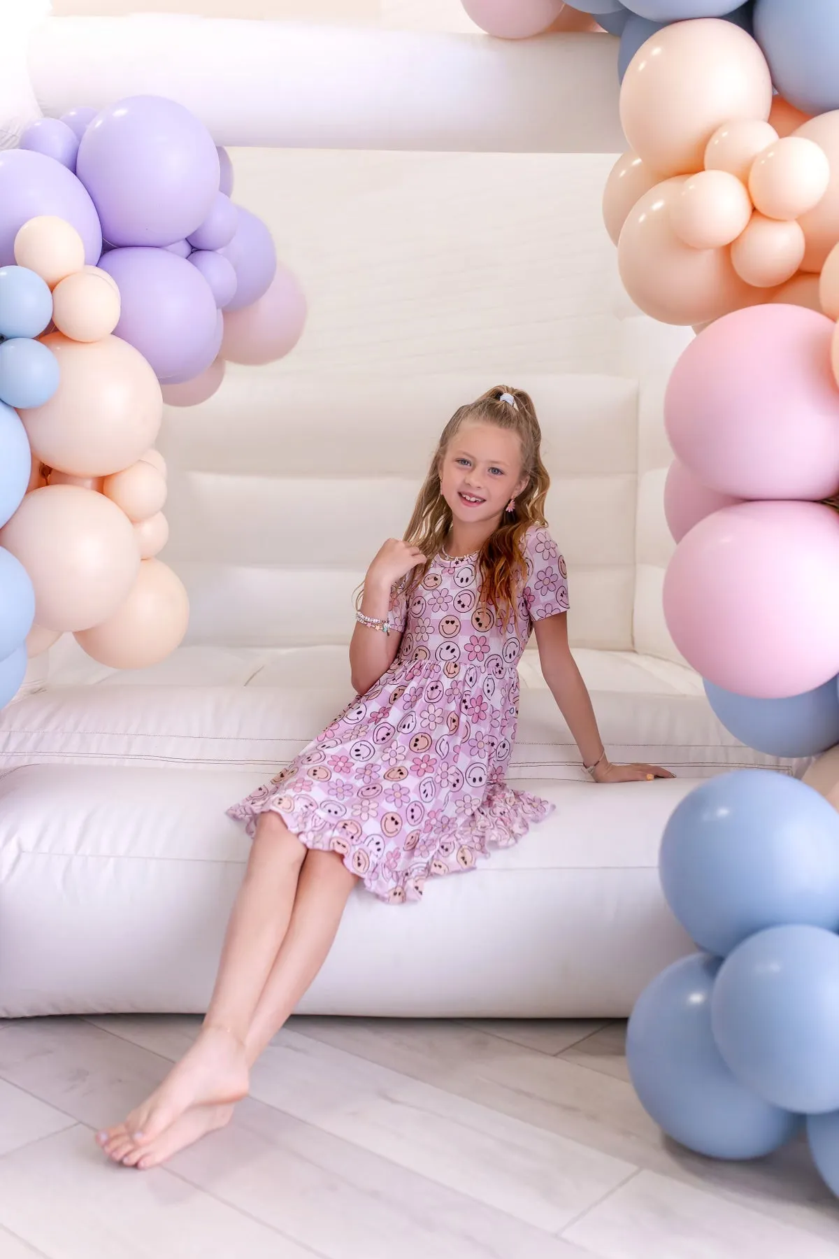 GOOD VIBES ONLY DREAM RUFFLE DRESS DBLC X LOLO WEBB