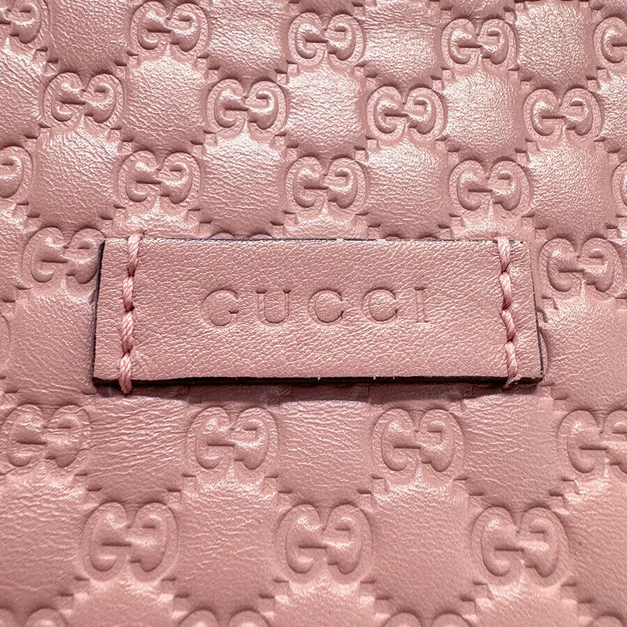 Gucci Handbag Tote Bag Pink Leather