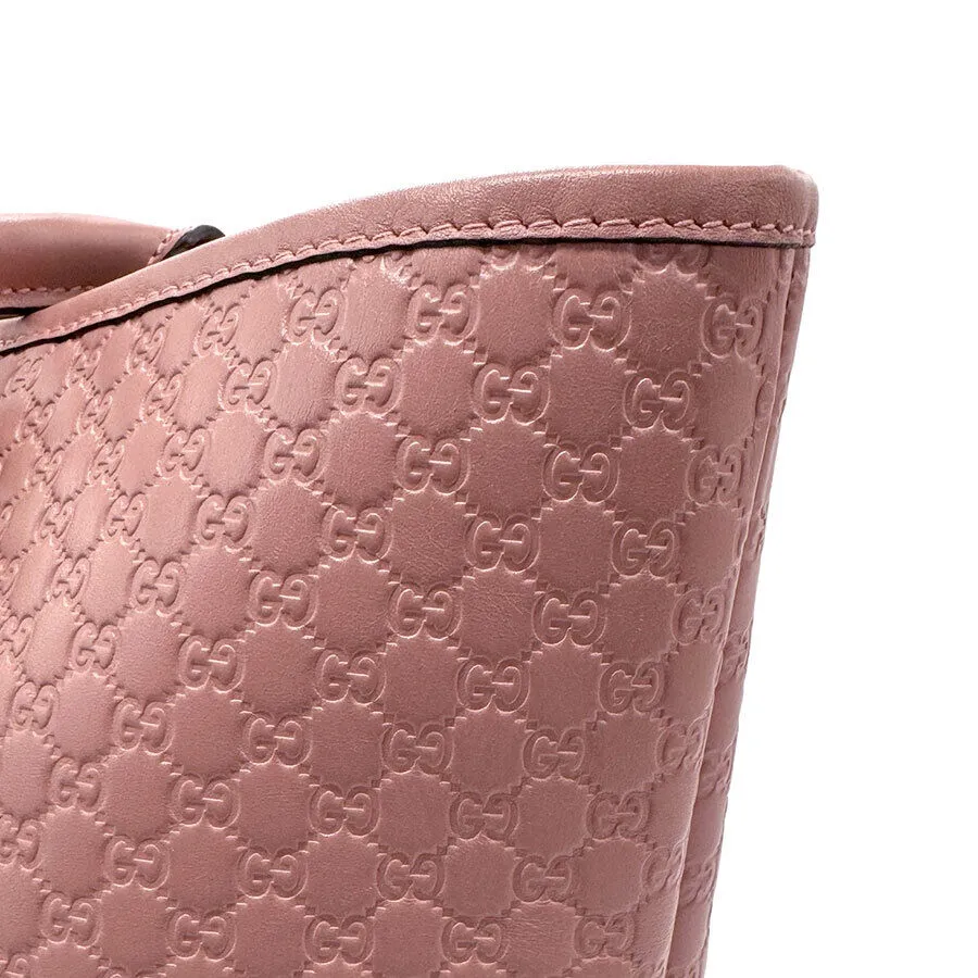 Gucci Handbag Tote Bag Pink Leather