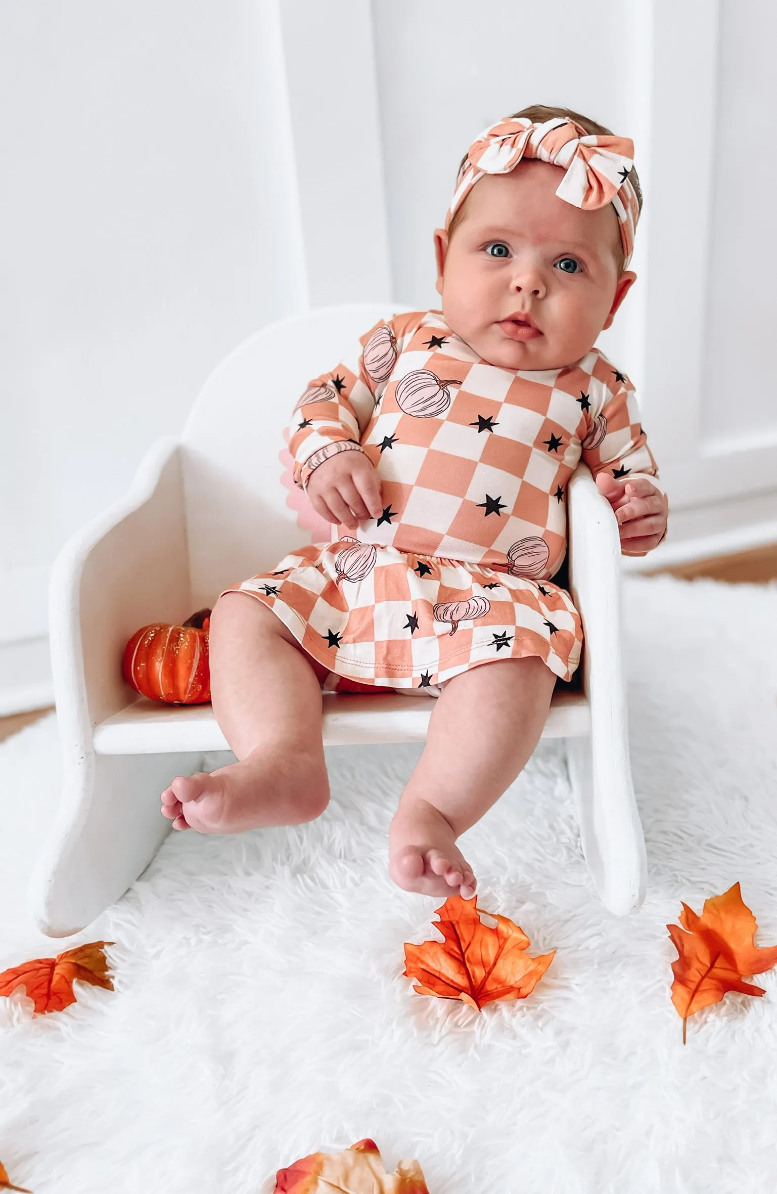 HARVEST KISSES CHECKS DREAM BODYSUIT DRESS