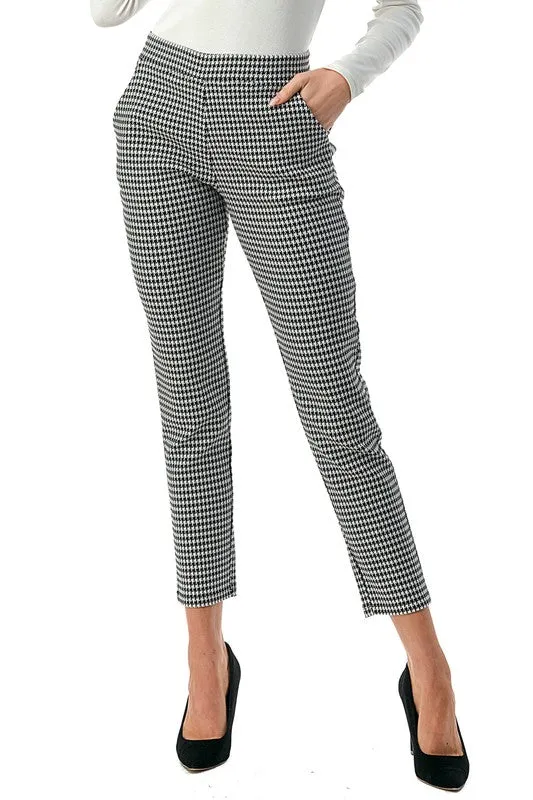 Herringbone Ponte Dress Pants